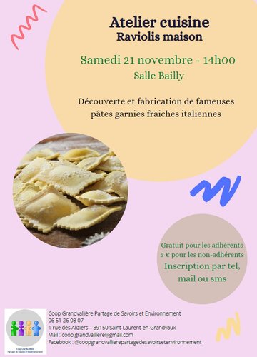 Atelier cuisine - raviolis maison