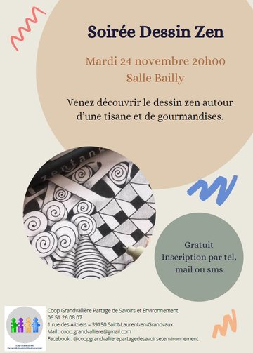 Soirée dessin zen, tisane & gourmandises.