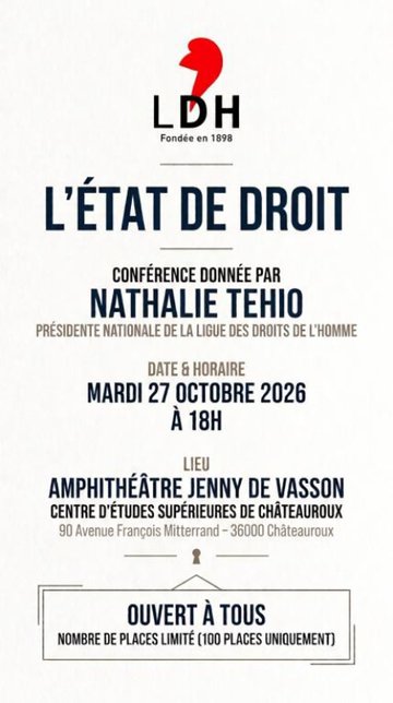 Journée et conférence « L’État de droit » par la Ligue des droits de l’Homme/droits humains