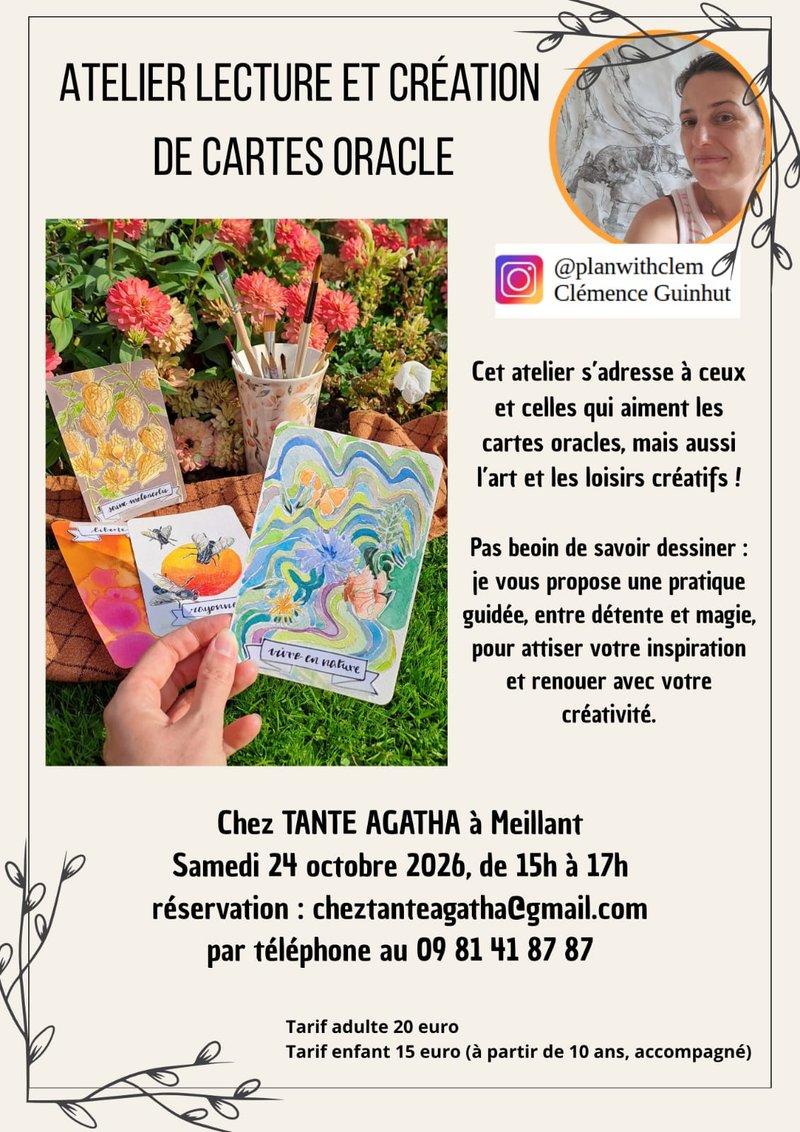 Atelier lecture et création de cartes oracle