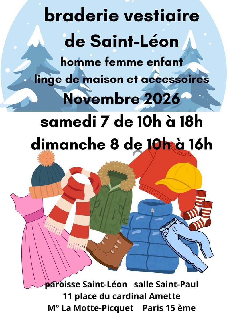 Braderie du vestiaire de Saint-Léon