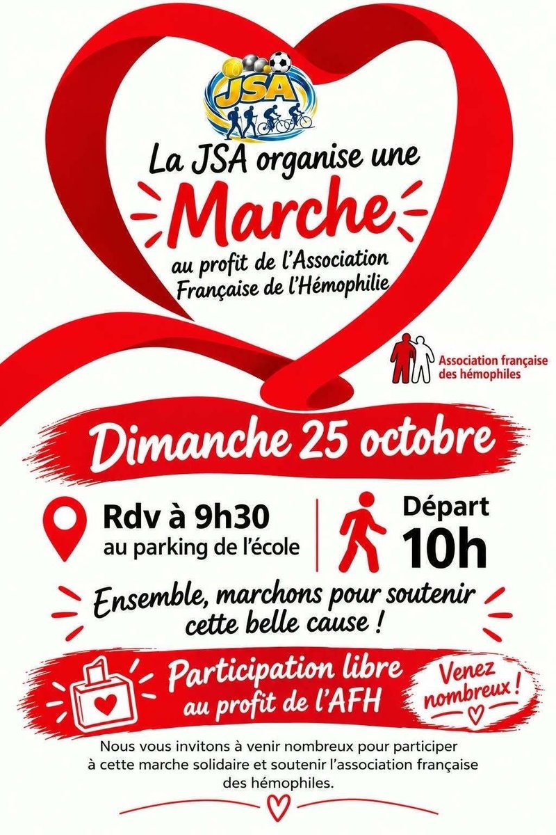 MARCHE AU PROFIT DE L'ASSOCIATION FRANCAISE DE L'HEMOPHILIE