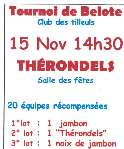 Tournoi de Belote