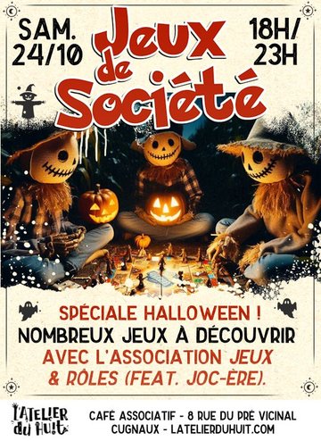 L’Atelier du Huit – Soirée jeux & rôles
