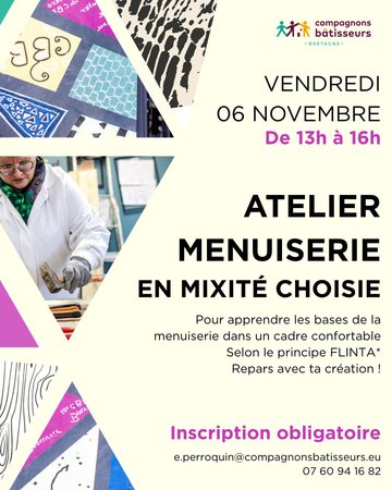Atelier menuiserie en mixité choisie