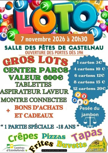 Loto organisé par l'association sportive du football