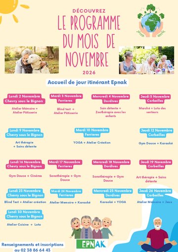Activités de l'Epnak