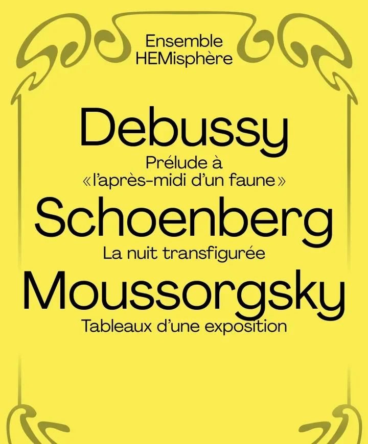 Debussy, Schoenberg, Moussorgsky