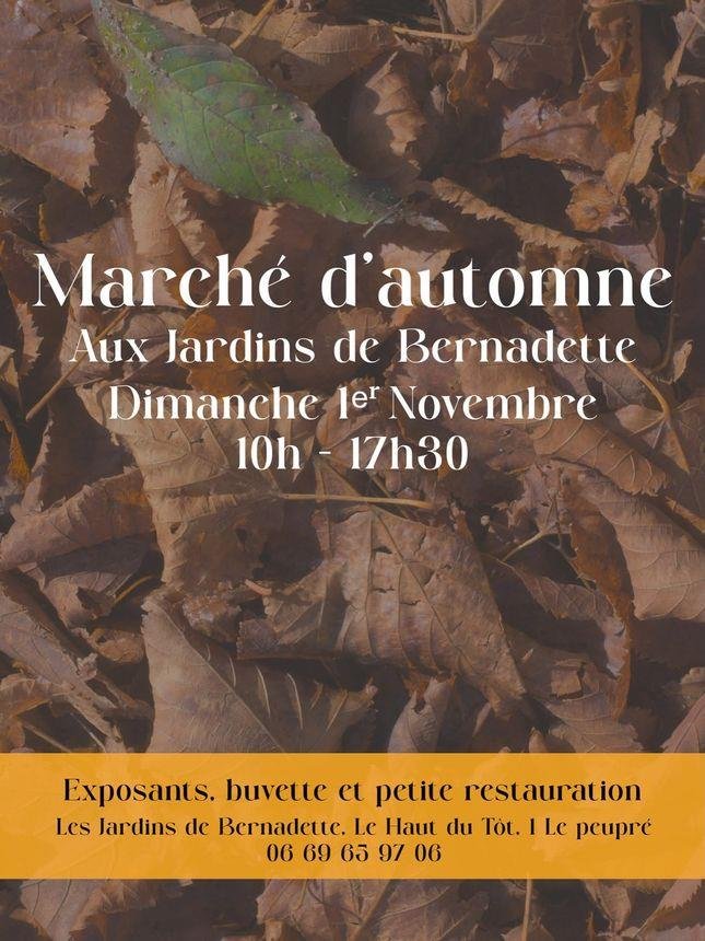 Marché d'automne aux jardins de Bernadette