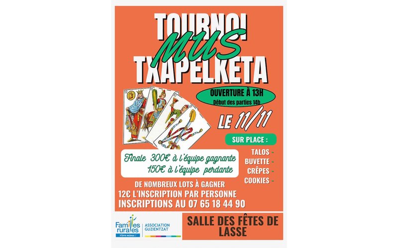 Tournoi de mus (jeu de cartes du Pays Basque)