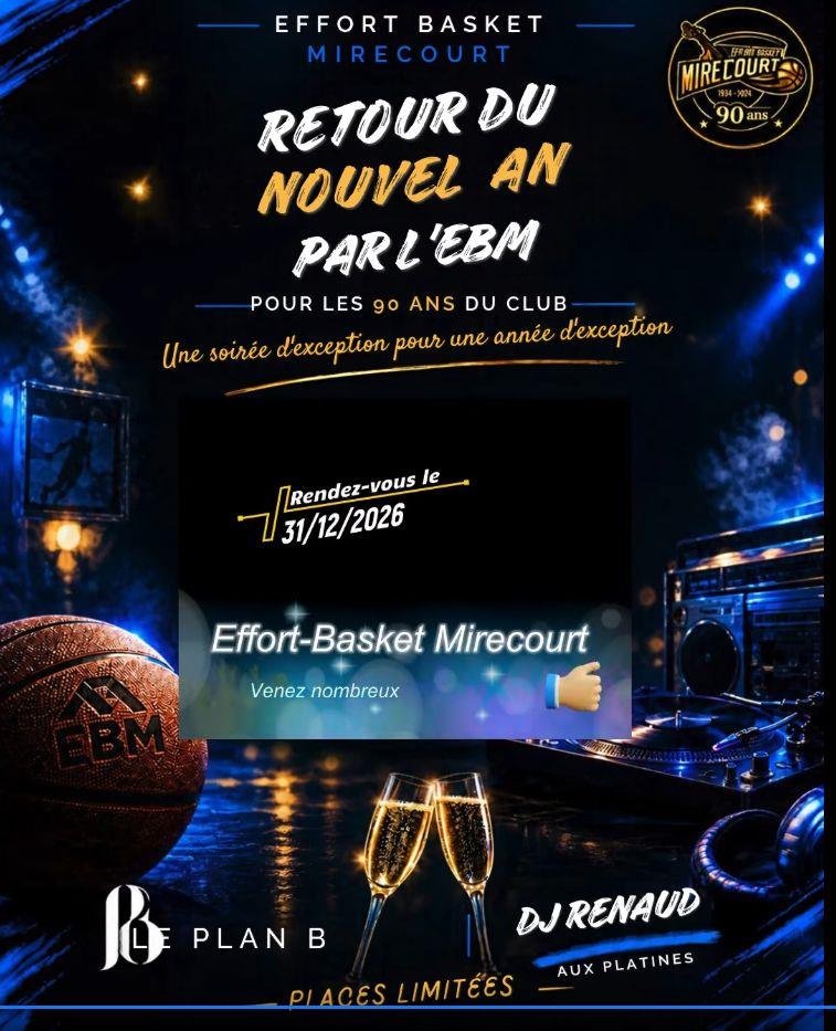 Réveillon Saint-Sylvestre - dîner dansant pour les 90 ans de l'EBM