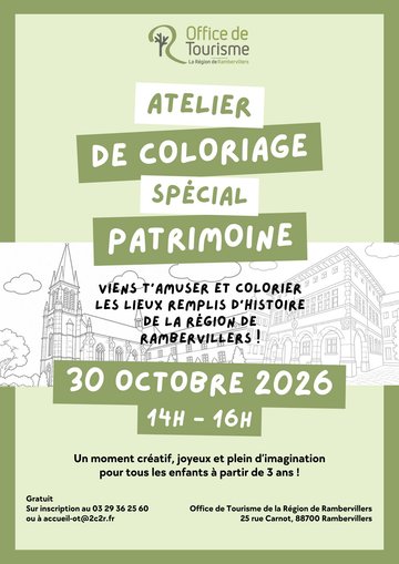 Atelier de coloriage spécial patrimoine