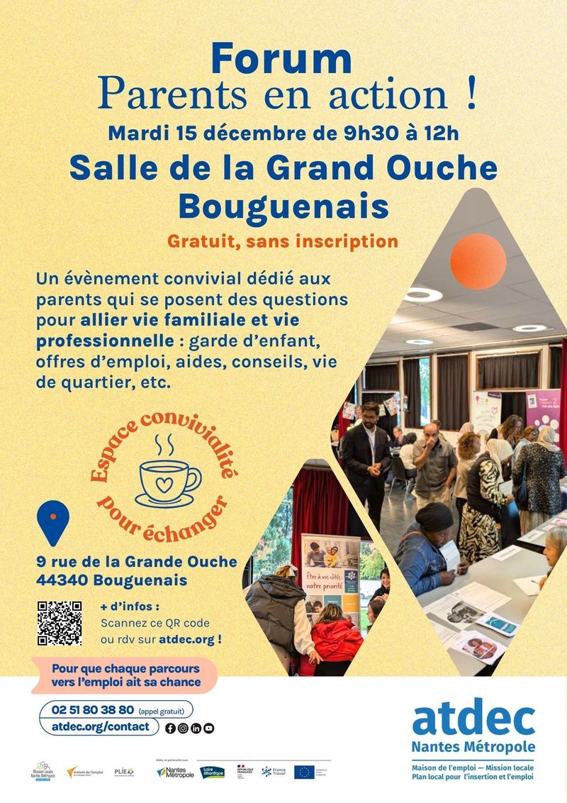 Forum « Parents en action ! » à Bouguenais