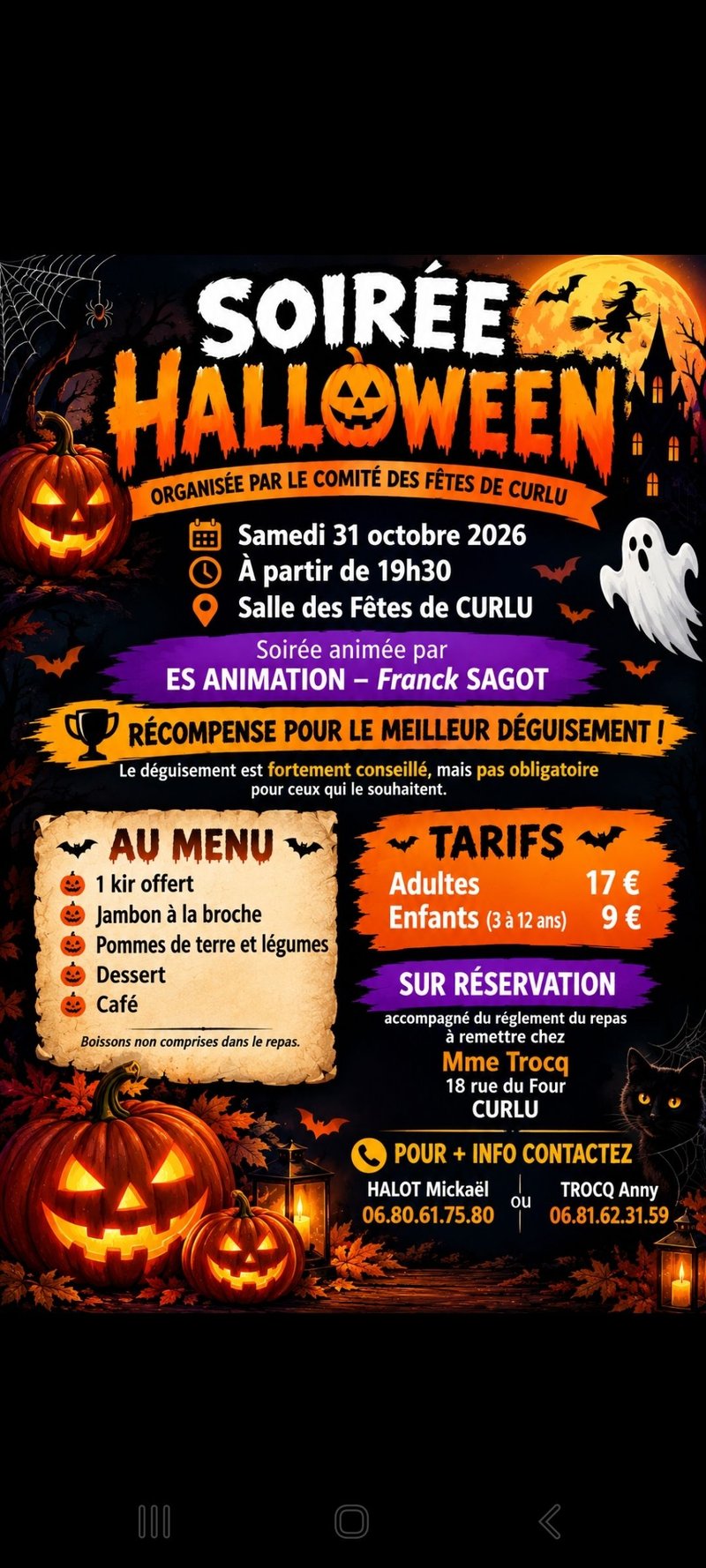 Soirée halloween CURLU