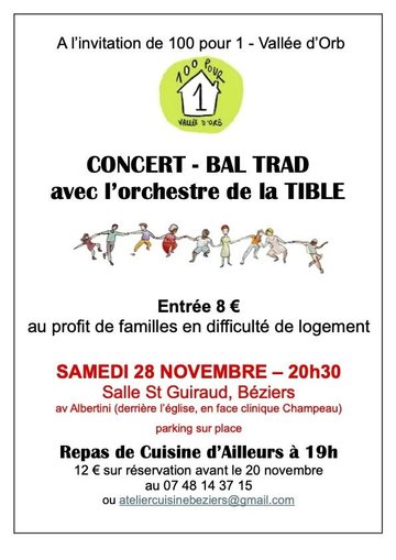 Bal au profit de l'association 100 pour 1 - Vallée d'Orb