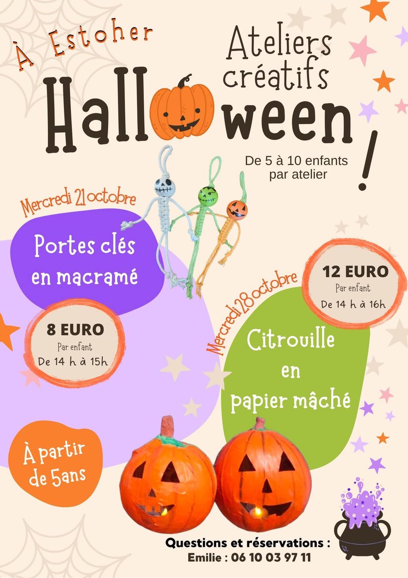 ATELIER CRÉATIF POUR HALLOWEEN