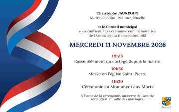 Cérémonie commémorative de l’Armistice du 11 novembre 1918