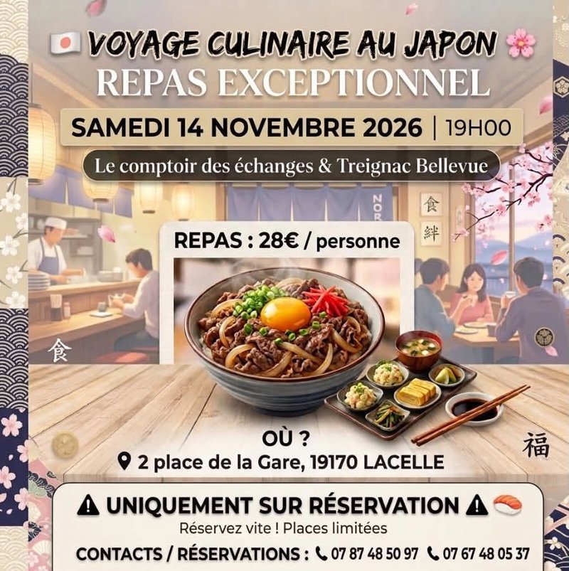 Voyage culinaire au japon au Comptoir des Echanges