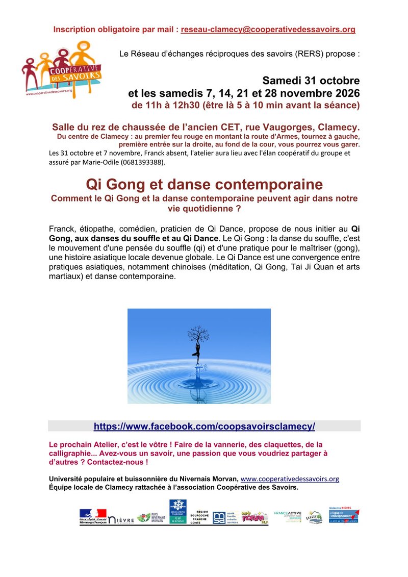 La Coopérative des savoirs propose : Qi Gong et danse contemporaine