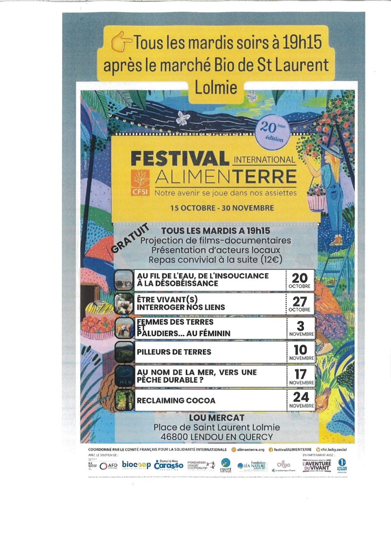Festival international Alimenterre – 20e édition