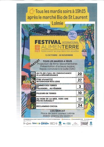 Festival international Alimenterre – 20e édition