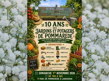 Les 10 ans des jardins et potagers de Pommarede