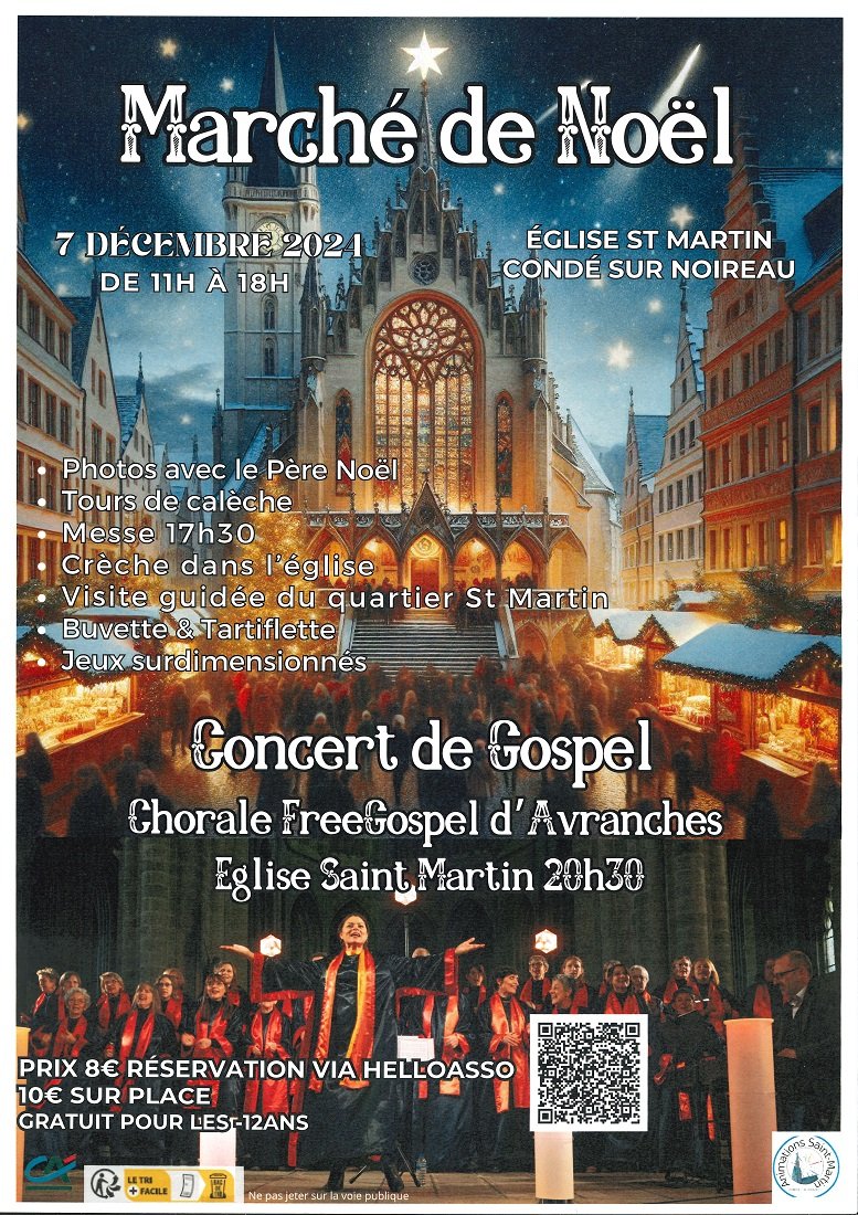 Concert de la chorale  "Free Gospel" à l'église Saint Martin de Condé-sur-Noireau.