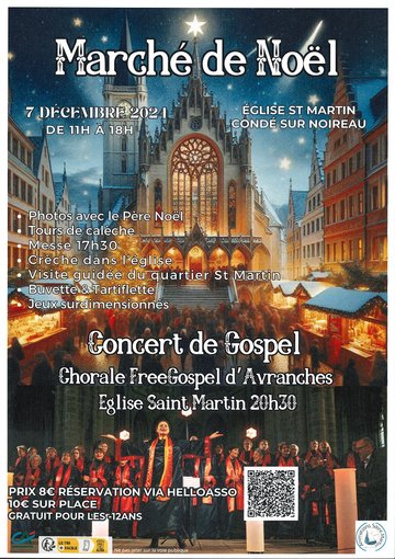 Concert de la chorale  "Free Gospel" à l'église Saint Martin de Condé-sur-Noireau.