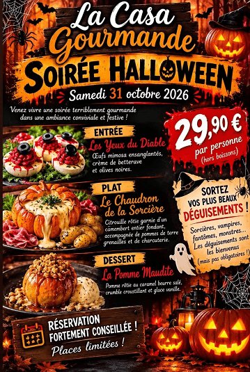 Soirée halloween à La Casa Gourmande