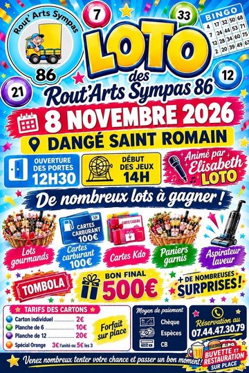 LOTO LE 08/11 - ROUT'ARTS SYMPAS 86