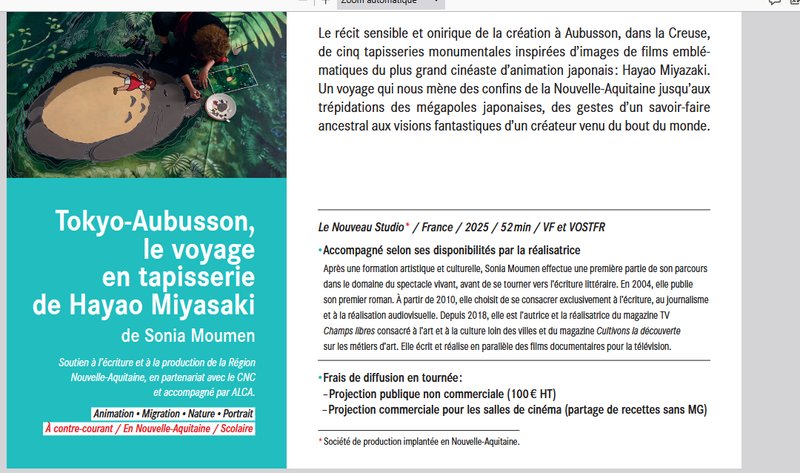 Film "Tokyo-Aubusson en tapisserie"