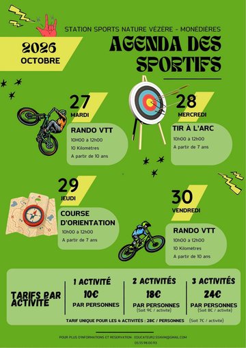 Agenda des petits et grands sportifs