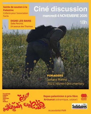 Projection du film "FORAGERS" de Jumana MANNA