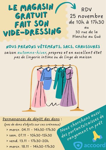 Vide-dressing du magasin gratuit