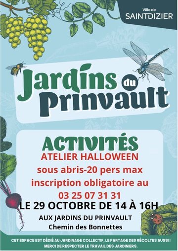 Atelier Halloween aux Jardins du Prinvault