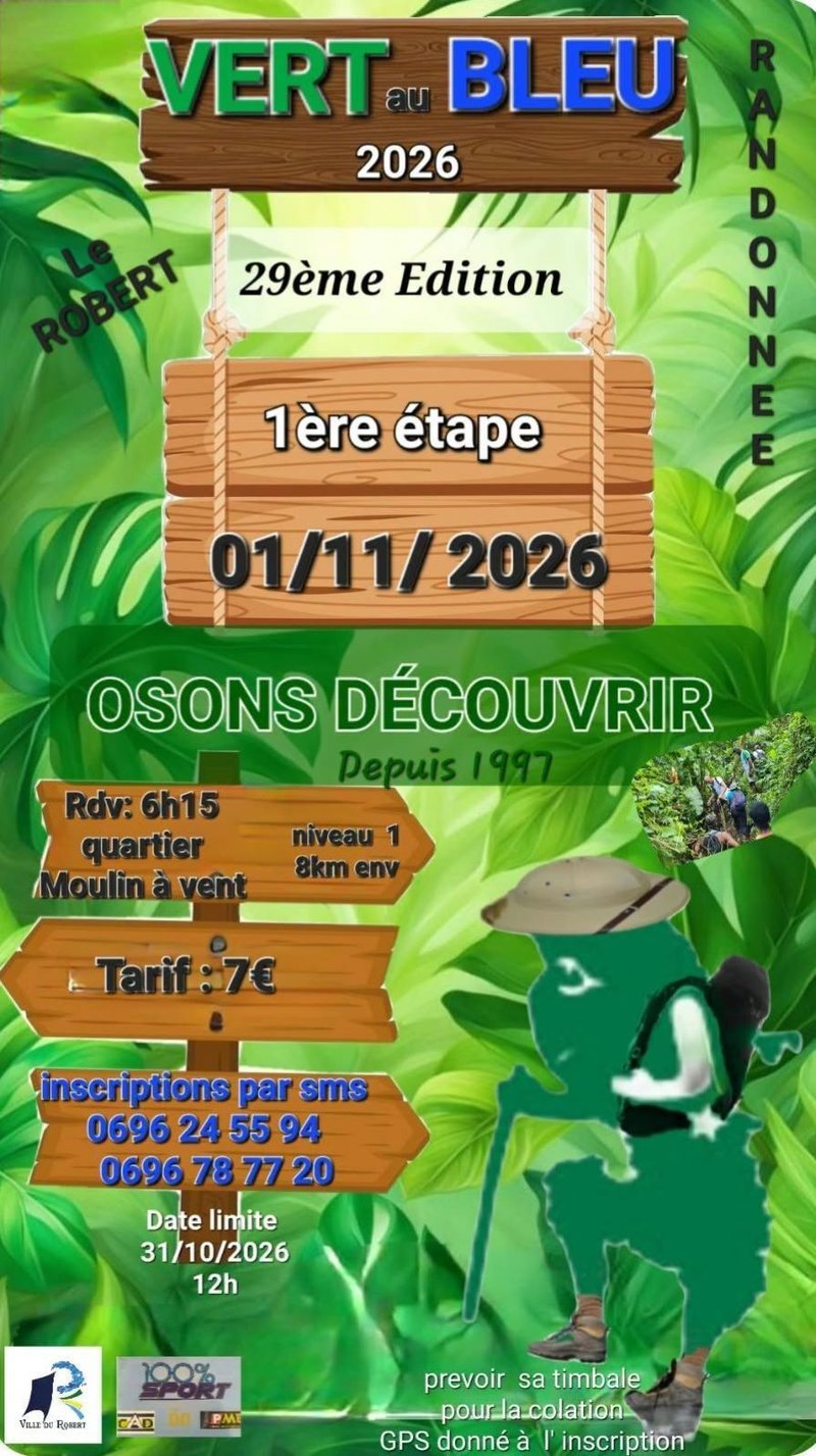 RANDONNÉE VERT AU BLEU 29 Édition: 1ère étape