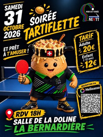 Soirée tartiflette organisée par le NEVTT