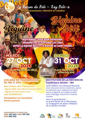 INVITATION PRESSE CONFERENCE DANSÉE "Biguine Bèlè Biguine de saint Pierre"