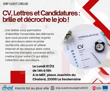 CV, lettres et candidatures : brille et décroche le job !