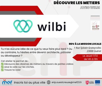 Découverte des métiers avec WILBI