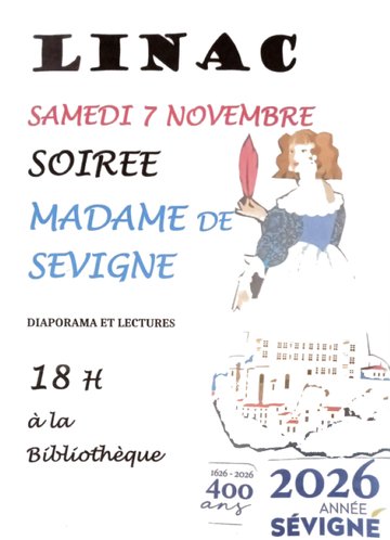 Soirée lecture "Madame de Sévigné" à Linac