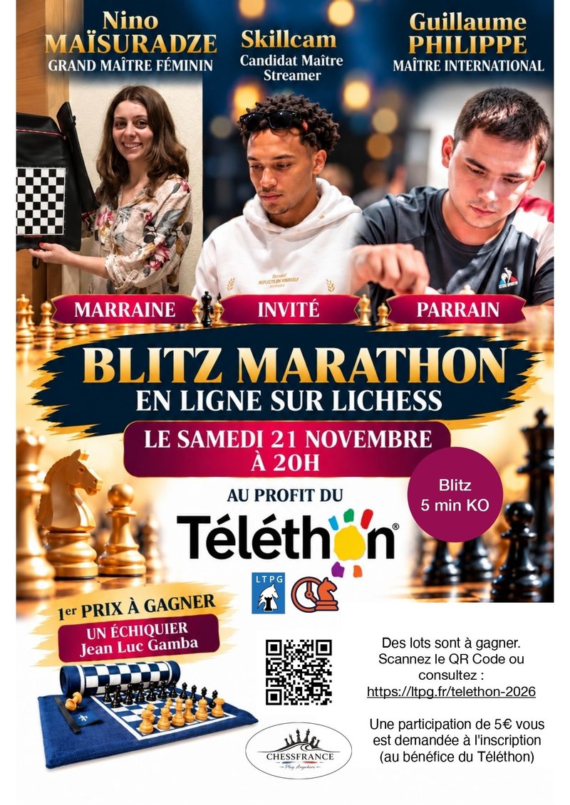 Tournoi d'échecs Blitz Marathon en ligne