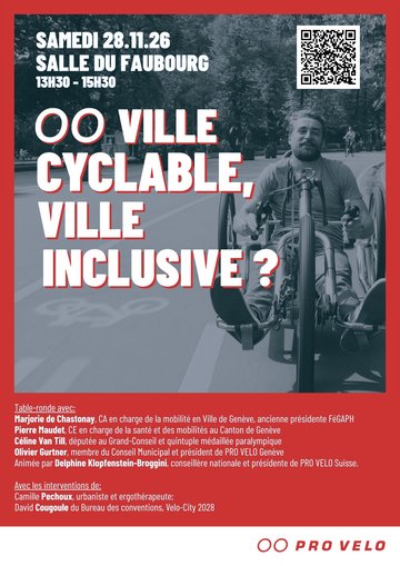 Conférence et table ronde ville cyclable, ville inclusive?