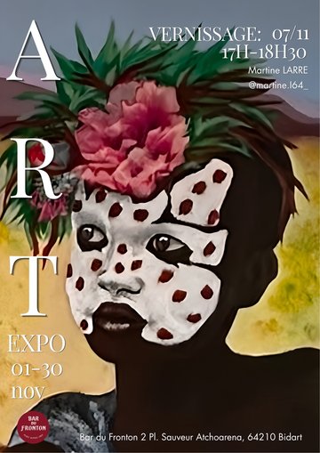 Exposition de l'artiste Martine Larre au Bar du Fronton