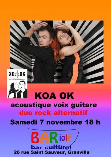 Concert : "KOA OK" duo rock alternatif