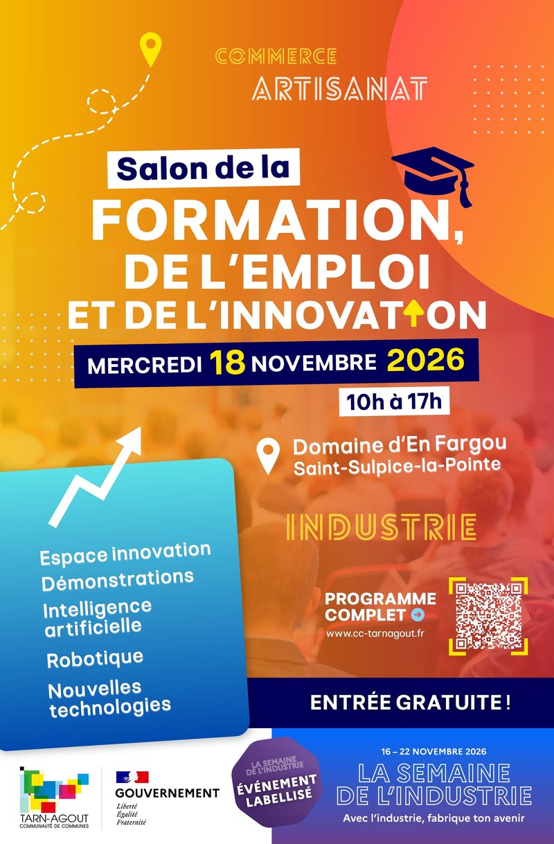 Salon de la Formation, de l’Emploi et de l’Innovation en Tarn-Agout