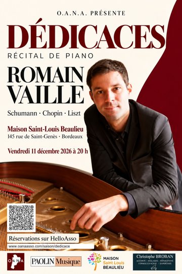 "Dédicaces", un récital de piano de Romain Vaille