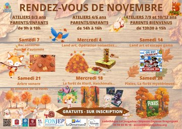 Ludothèque - Programme de novembre