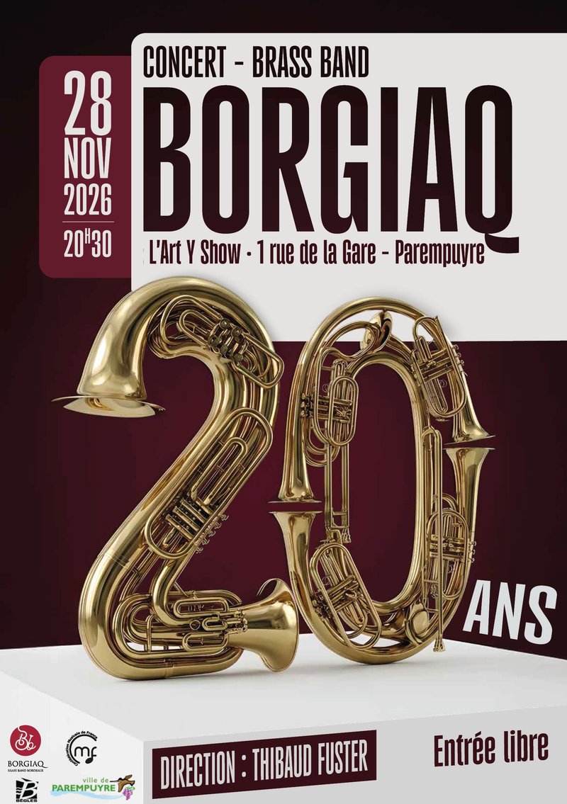 🎺🎶 LE BASS BAND BORGIAQ EN CONCERT À PAREMPUYRE !