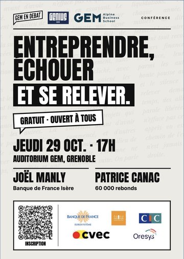 Conférence : Entreprendre, échouer et se relever